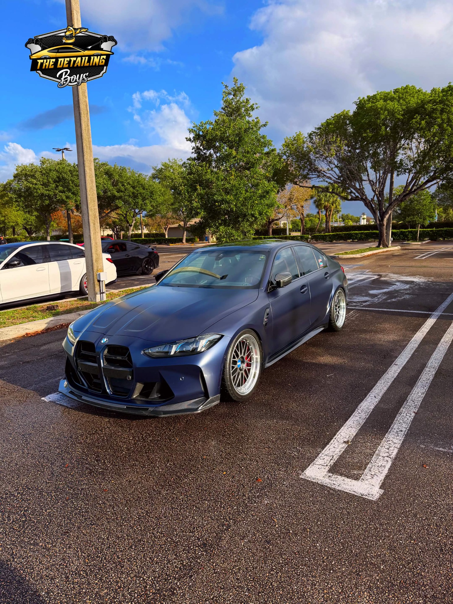 Matte blue BMW detailed by The Detailing Boys